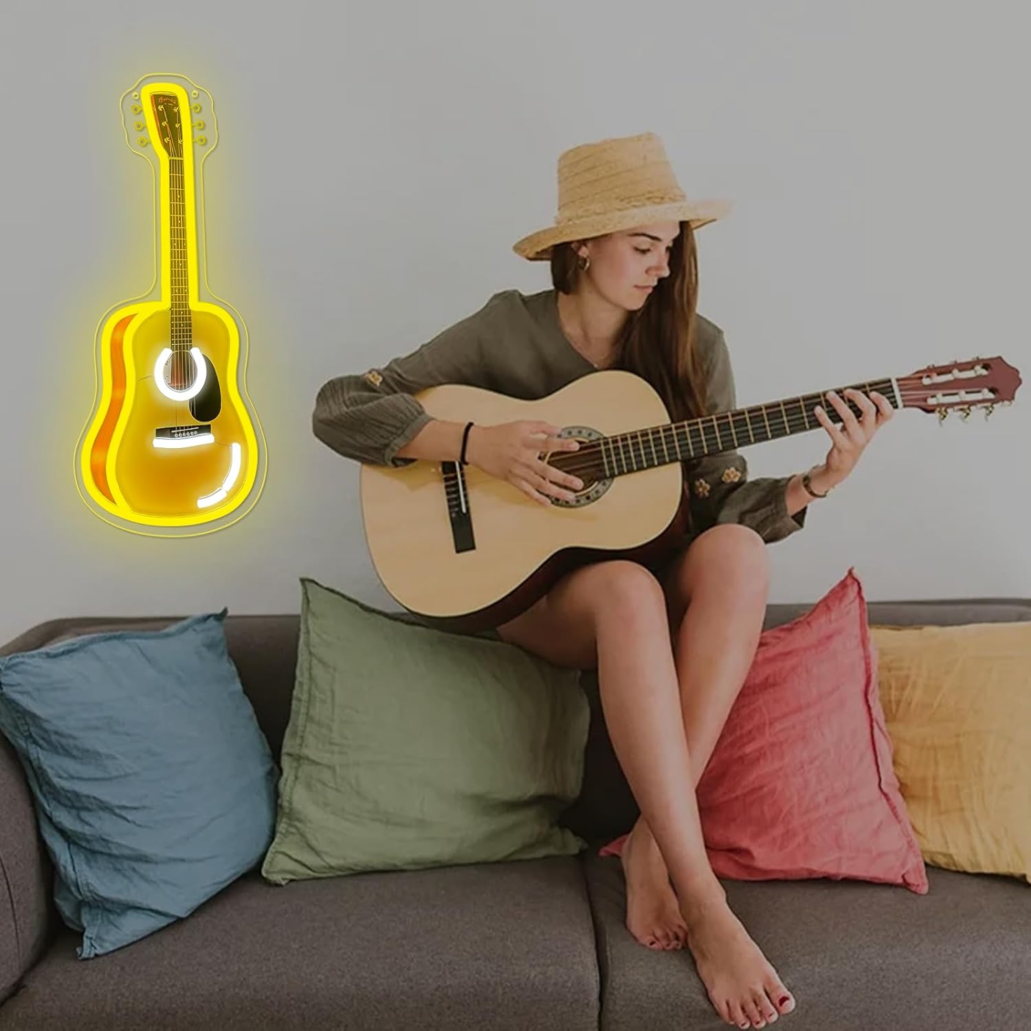 Acoustic Guitar LED Neon Sign  - đánh giá và giá Party Games For Christmas